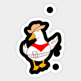 Cowboy duck style Sticker